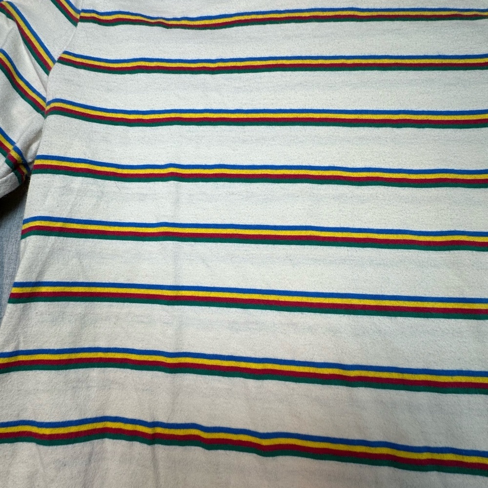 Zine Clothing Multicolor Striped Tee with Red Collar - Picture 4 of 7